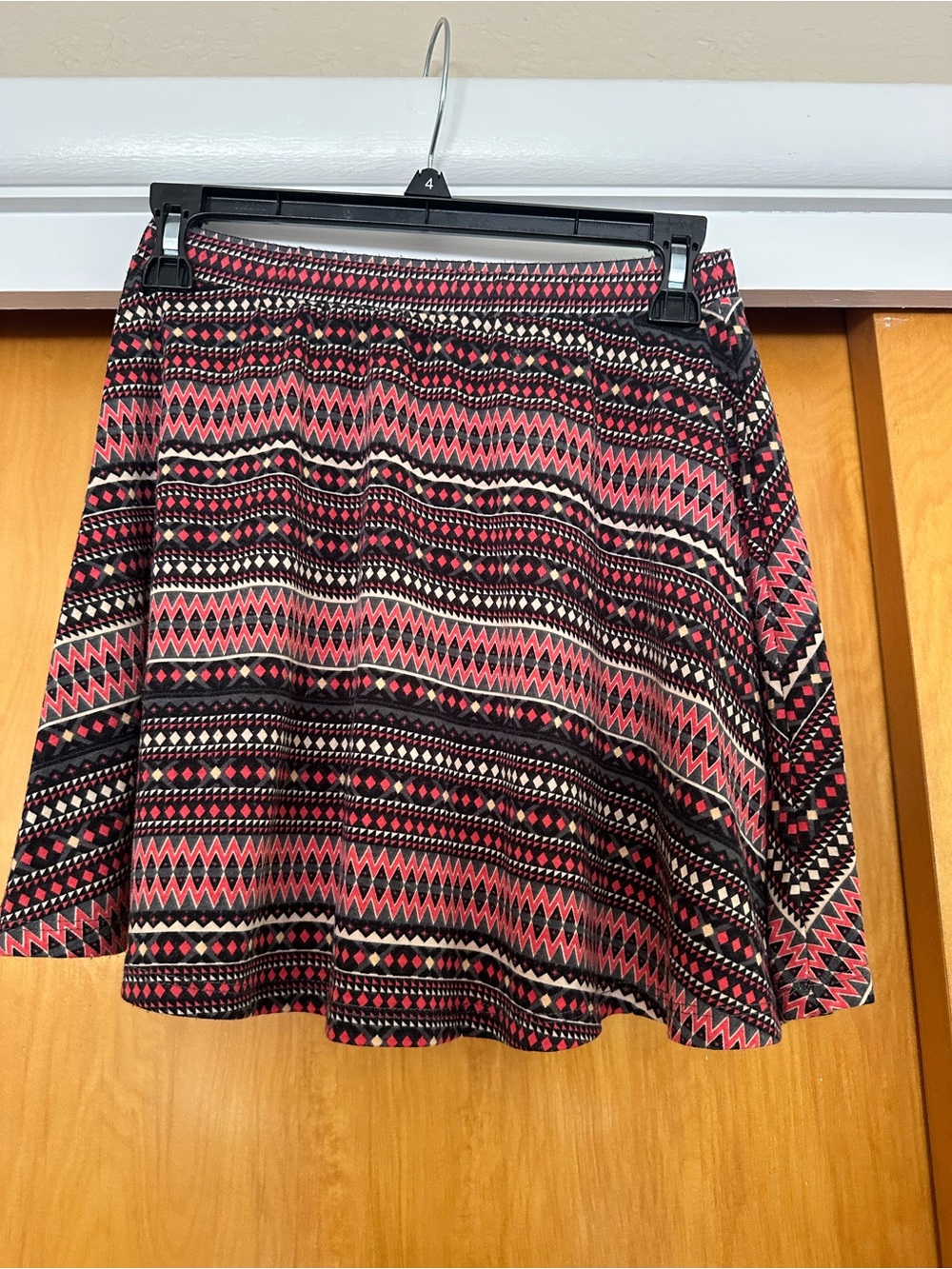 Mossimo Supply Co. Black and Pink Patterned Circle Skirt